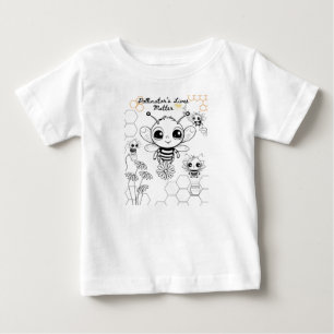 Camiseta Para Bebê Matéria de Vidas do Polinizador