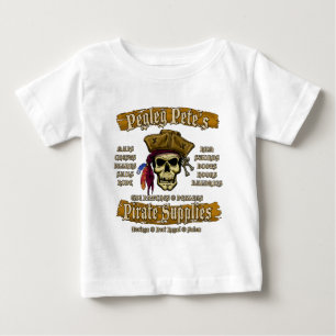Camiseta Para Bebê Material pirata de Pegleg Pete