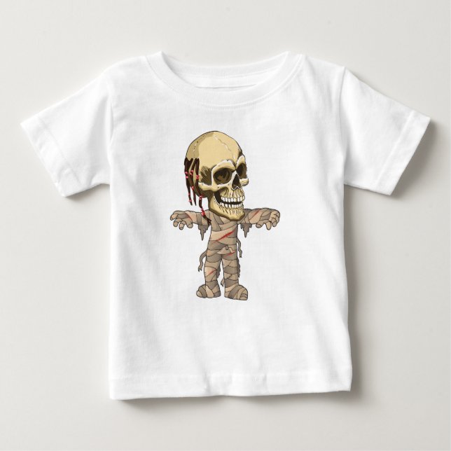 Camiseta Para Bebê Maternidade com esqueleto, esqueleto dançante (Frente)