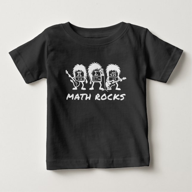 Camiseta Para Bebê Math Rocks Academic Rock Band Humor (Frente)