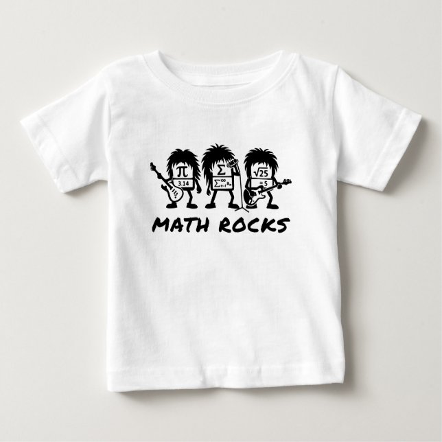 Camiseta Para Bebê Math Rocks Academic Rock Band Humor (Frente)