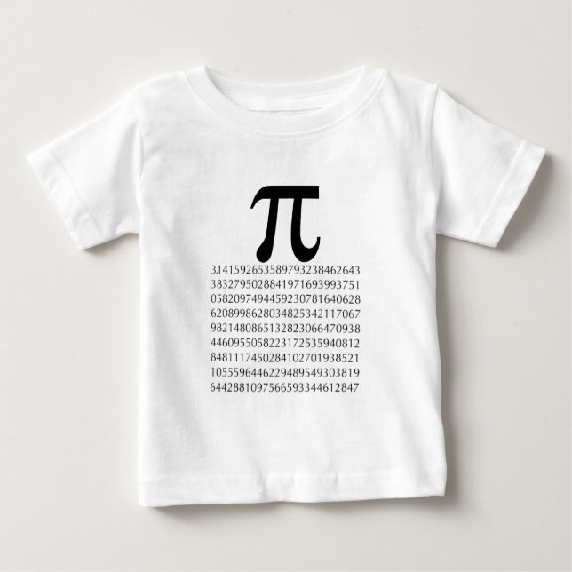 Camiseta Para Bebê maths do pi (Frente)