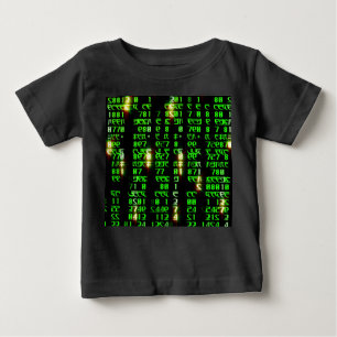 Camiseta Para Bebê Matriz de códigos