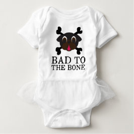 Camiseta Para Bebê Mau Para O Burro Negro Com Tutu