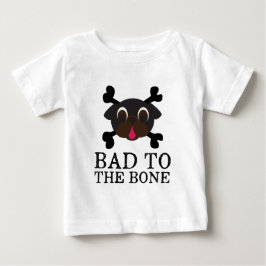 Camiseta Para Bebê Mau Para O Burro Negro Com Tutu