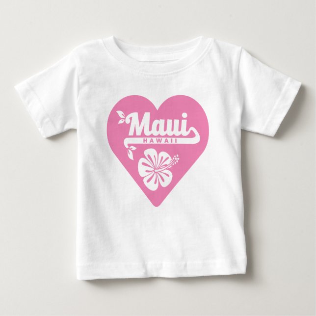 Camiseta Para Bebê Maui Hawaii (Frente)