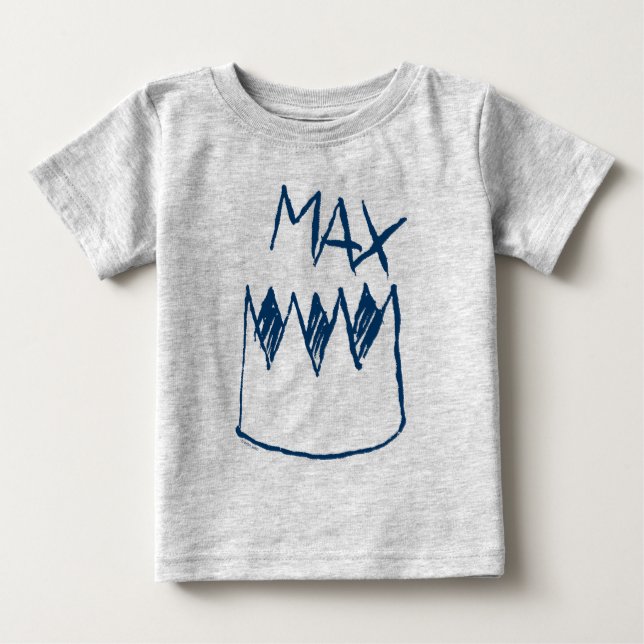 Camiseta Para Bebê Max & Crown Sketch (Frente)