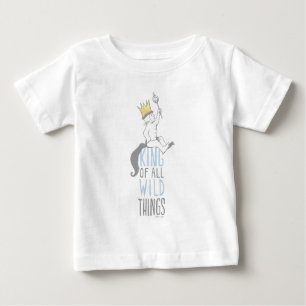 Camiseta Para Bebê Máx.   O Rei de Todas as Coisas Selvagens - Azul