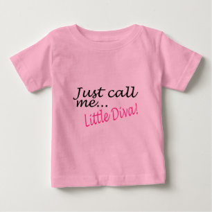 Camiseta Para Bebê Me Chame De Pequeno Diva