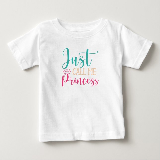Camiseta Para Bebê Me Chame de Princesa (Frente)