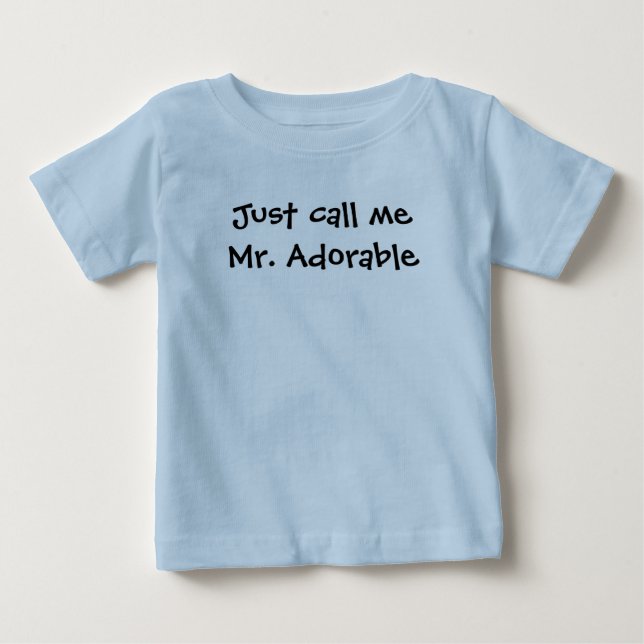 Camiseta Para Bebê Me chame de Sr. Adorável (Frente)