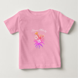 Camiseta Para Bebê Meadow Flowers Embroidery – Botanical Fantasy Pink