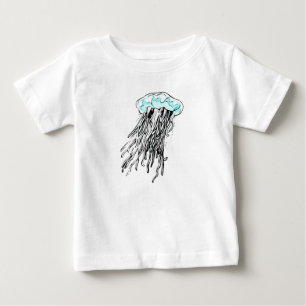 Camiseta Para Bebê Medusa azuis