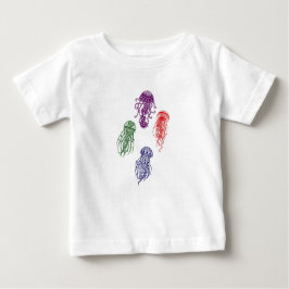 Camiseta Para Bebê medusa de mandala colorida