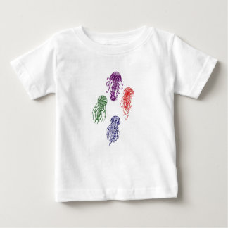 Camiseta Para Bebê medusa de mandala colorida