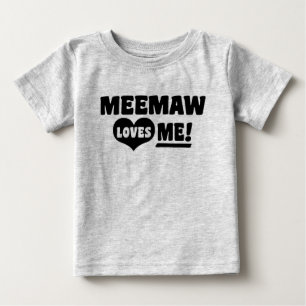Camiseta Para Bebê MeeMaw me ama