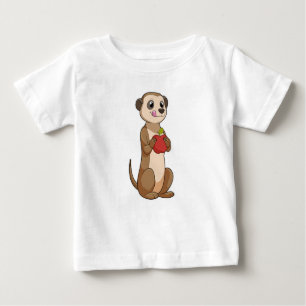 Camiseta Para Bebê Meerkat com Apple
