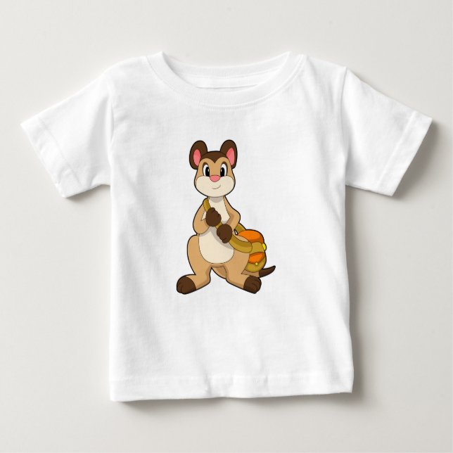 Camiseta Para Bebê Meerkat com Bag (Frente)