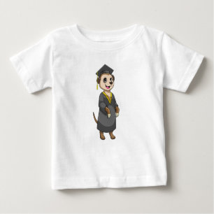 Camiseta Para Bebê Meerkat como estudante de Diploma