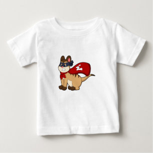 Camiseta Para Bebê Meerkat como herói com máscara