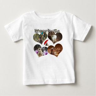Camiseta Para Bebê Meerkats In Love Hearts,