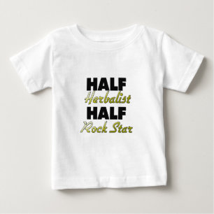 Camiseta Para Bebê Meia estrela do rock do meio Herbalist