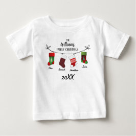Camiseta Para Bebê Meias de bebês personalizados da família