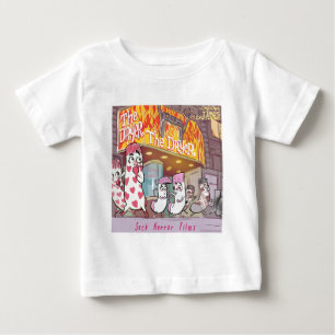 Camiseta Para Bebê Meias Filmes de Terror O Secador Engraçado