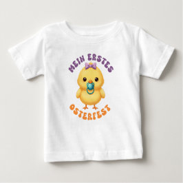 Camiseta Para Bebê Mein erstes Osterfest - Süßes Küken mit Schnuller