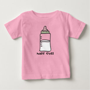 Camiseta Para Bebê Meio cheio - um t-shirt engraçado do bebê