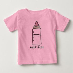 Camiseta Para Bebê Meio cheio - um t-shirt engraçado do bebê