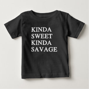 Camiseta Para Bebê Meio Doce Meio Sagrado Engraçado