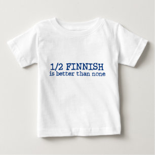 Camiseta Para Bebê Meio finlandês