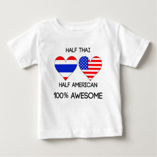 Camiseta Para Bebê Meio meio americano tailandês