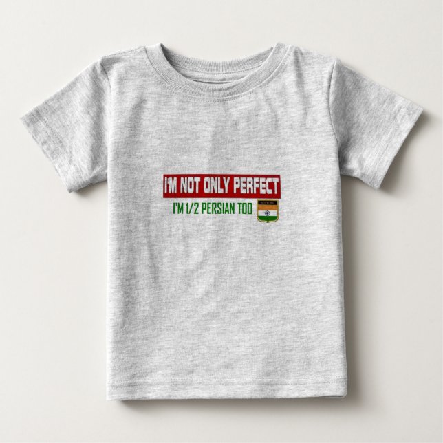 Camiseta Para Bebê Meio Persa/Índio (Frente)