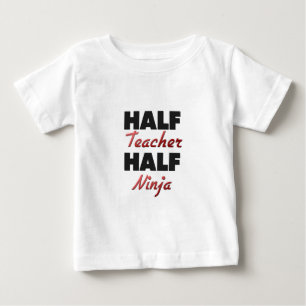 Camiseta Para Bebê Meio professor meio Ninja