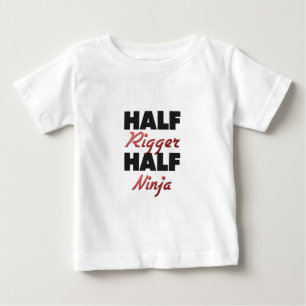 Camiseta Para Bebê Meio Rigger meio Ninja