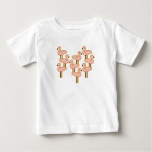 Camiseta Para Bebê Meio século flamingo