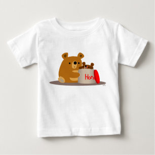 Camiseta Para Bebê Mel do adeus! Os desenhos animados bonitos