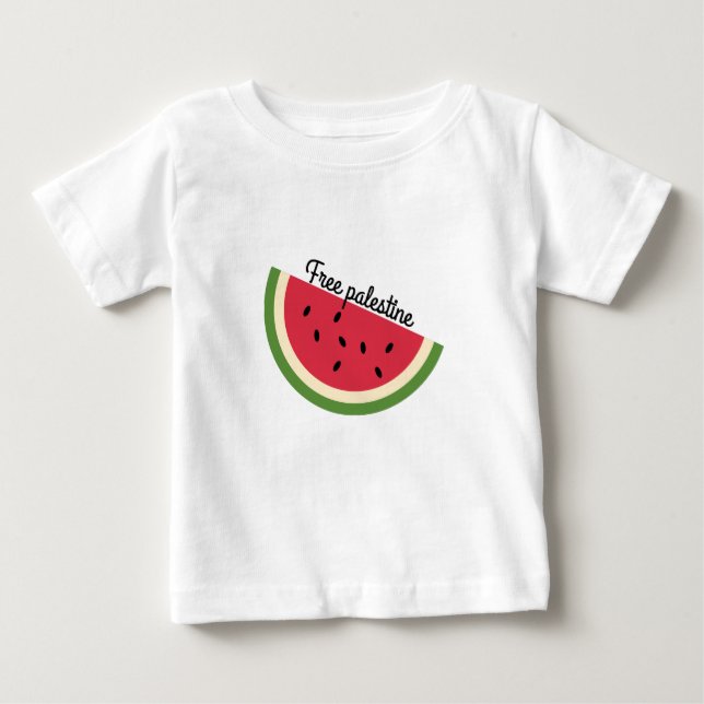 Camiseta Para Bebê melancia da Palestina (Frente)
