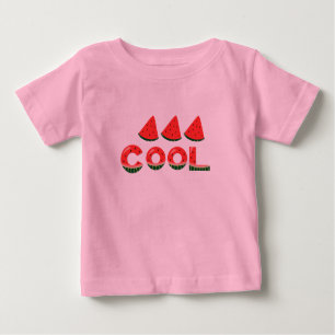 Camiseta Para Bebê Melancia dos diapositivos de Cuecas de Verão