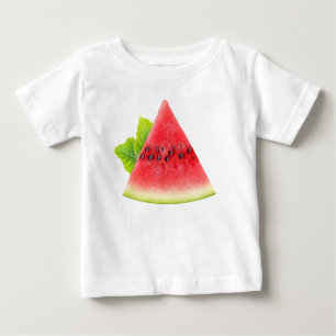 Camiseta Para Bebê Melancia e menta