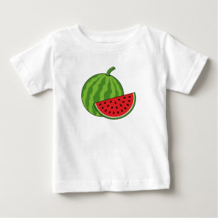 Camiseta Para Bebê Melancia e Slice
