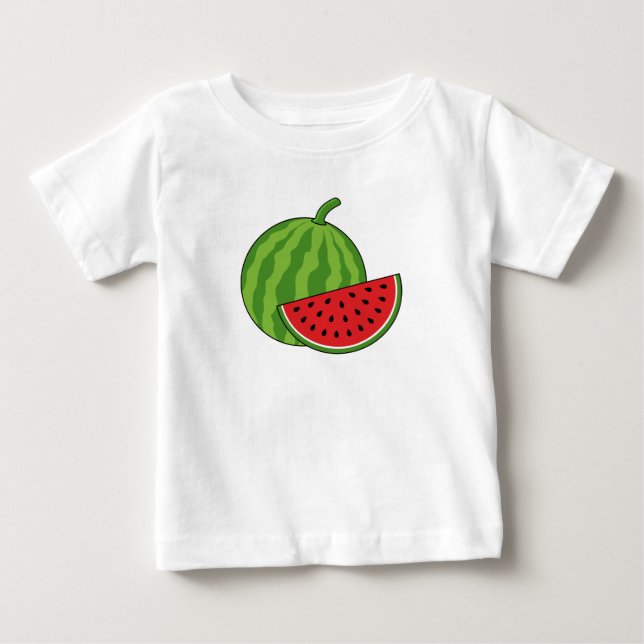 Camiseta Para Bebê Melancia e Slice (Frente)