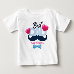 CAMISETA PARA BEBÊ MELHOR DIA DE OS PAIS FELIZ DO PAI