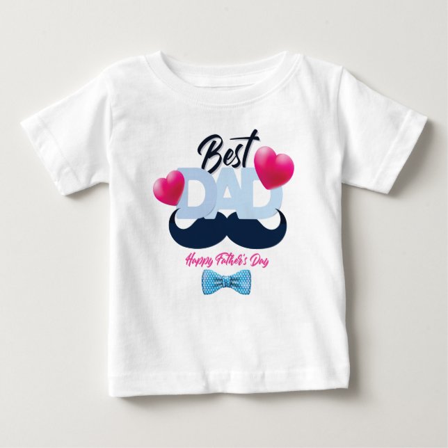 CAMISETA PARA BEBÊ MELHOR DIA DE OS PAIS FELIZ DO PAI (Frente)