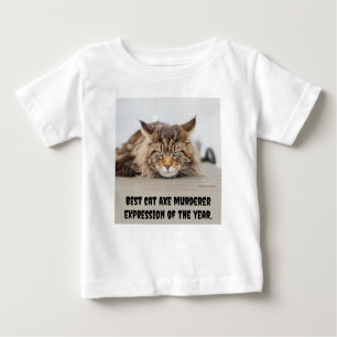 Camiseta Para Bebê Melhor expressão do assassino do machado do gato