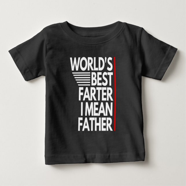 CAMISETA PARA BEBÊ MELHOR FAZENDEIRO DO MUNDO, QUERO DIZER PAI (Frente)