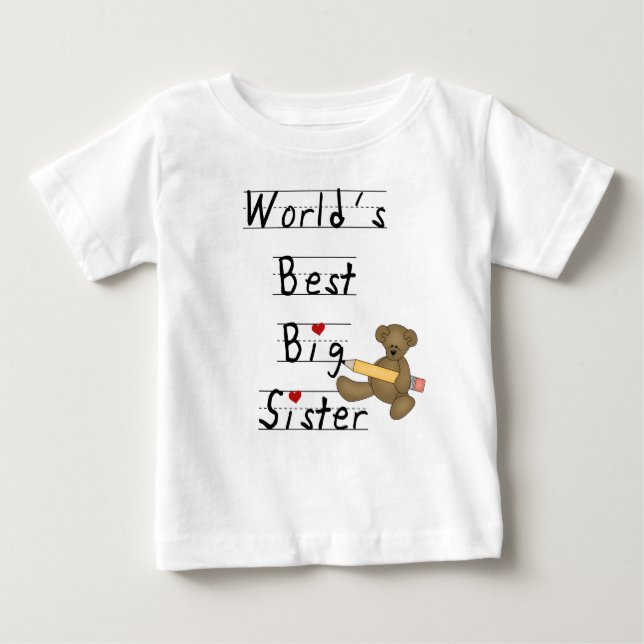 Camiseta Para Bebê Melhor Irmã do Mundo (Frente)