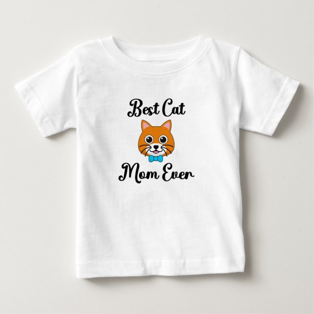 Camiseta Para Bebê Melhor Mãe de Gato de Todos os Tempos (Frente)